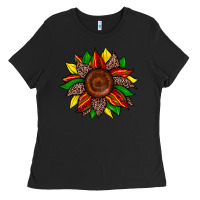 Black juneteenth leopard sunflower Ladies Tee - Zillion Design Studio