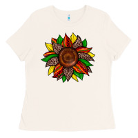 Bone juneteenth leopard sunflower Ladies Tee - Zillion Design Studio