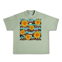 Oil Green sunflower western seamless Urban Heavy Tee - AdoDesignShop