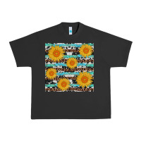 Pigment Black sunflower western seamless Urban Heavy Tee - AdoDesignShop