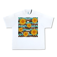 White sunflower western seamless Urban Heavy Tee - AdoDesignShop