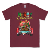 Burgundy merry christmas truck Classic Tee - BarkalooDesign