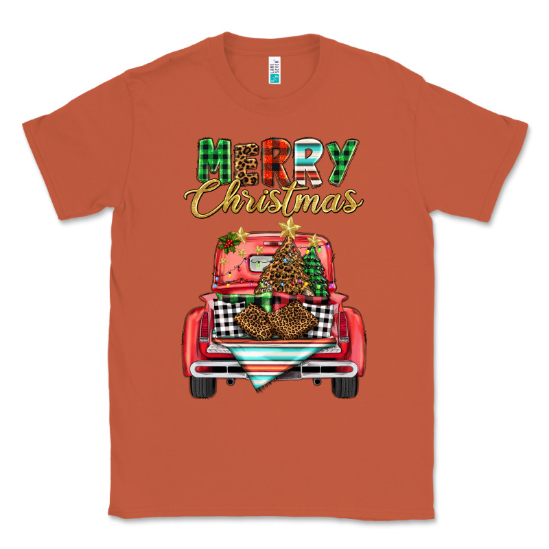 Merry Christmas Truck Classic Tee by BarkalooDesign | Teevron