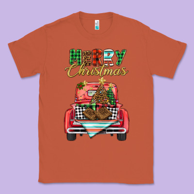 Merry Christmas Truck Classic Tee Designed By Barkaloodesign