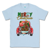 Dusty Blue merry christmas truck Classic Tee - BarkalooDesign