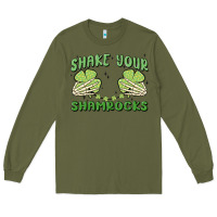 Army Green shake your shamrocks Long Sleeve Tee - MaliasSmallBusiness