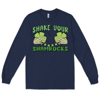 Navy shake your shamrocks Long Sleeve Tee - MaliasSmallBusiness