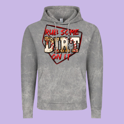Rub Some Dirt On It Baseball Vintage Hoodie Designed By Jasminsmagicworld