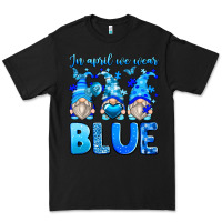 Black in april we wear blue autism gnomes Premium Tee - Zillion Design Studio