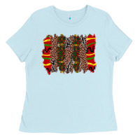 Baby Blue juneteenth brushstroke Ladies Tee - Zillion Design Studio