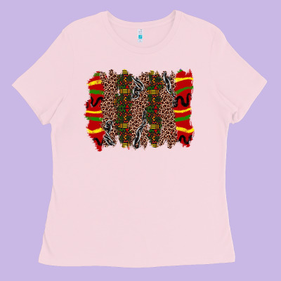 Juneteenth Brushstroke Ladies Tee Designed By Zillion Design Studio