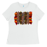 White juneteenth brushstroke Ladies Tee - Zillion Design Studio