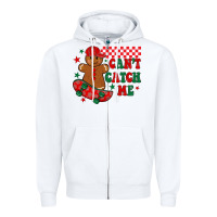 White can t catch me Zipper Hoodie - MaliasSmallBusiness