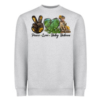 Heather Grey Peace Love Baby Baboon Heavyweight Sweatshirt - LillyAllenDesigns