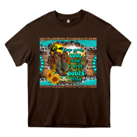 Chocolate Brown keep your soul clean and your boots dirty Heavy Core Tee - RanaPortraitStore