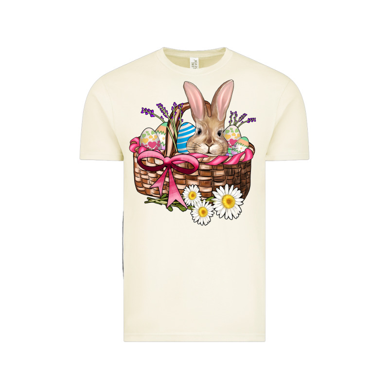 Easter Bunny And Basket Vintage Tee by AdoDesignShop | Teevron