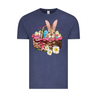 Vintage Denim easter bunny and basket Vintage Tee - AdoDesignShop