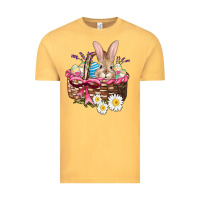Vintage Mustard easter bunny and basket Vintage Tee - AdoDesignShop