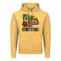 Vintage Mustard small town christmas church western truck Vintage Hoodie - AdoDesignShop