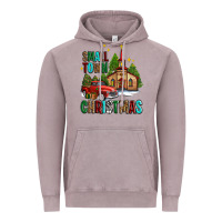 Vintage Zinc small town christmas church western truck Vintage Hoodie - AdoDesignShop