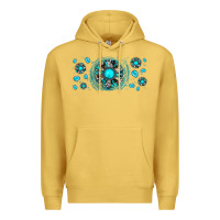Antique Gold turquoise gemstone sunflower Premium Hoodie - JahusDesignShop