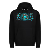 Black turquoise gemstone sunflower Premium Hoodie - JahusDesignShop