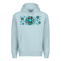Blue Mist turquoise gemstone sunflower Premium Hoodie - JahusDesignShop