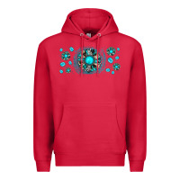 Cardinal turquoise gemstone sunflower Premium Hoodie - JahusDesignShop