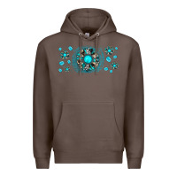 Coffee turquoise gemstone sunflower Premium Hoodie - JahusDesignShop