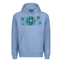 Colony Blue turquoise gemstone sunflower Premium Hoodie - JahusDesignShop