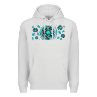 Dove Grey turquoise gemstone sunflower Premium Hoodie - JahusDesignShop