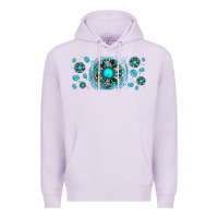 Lilac turquoise gemstone sunflower Premium Hoodie - JahusDesignShop