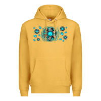 Mustard turquoise gemstone sunflower Premium Hoodie - JahusDesignShop