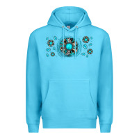 Ocean Blue turquoise gemstone sunflower Premium Hoodie - JahusDesignShop