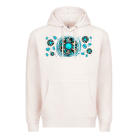 Pale Pink turquoise gemstone sunflower Premium Hoodie - JahusDesignShop