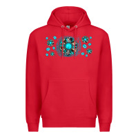 Red turquoise gemstone sunflower Premium Hoodie - JahusDesignShop