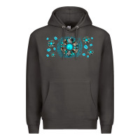 Smoke turquoise gemstone sunflower Premium Hoodie - JahusDesignShop