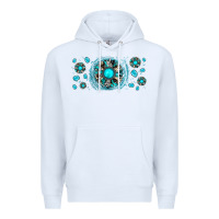 White turquoise gemstone sunflower Premium Hoodie - JahusDesignShop