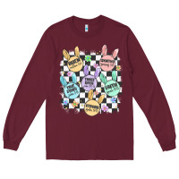 Burgundy easter bunny candy Long Sleeve Tee - MaliasSmallBusiness