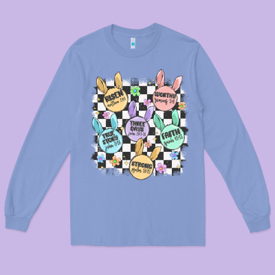Easter Bunny Candy Long Sleeve Tee Designed By Maliassmallbusiness