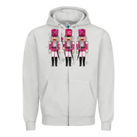 Dove Grey Pink nutcrackers Zipper Hoodie - MaliasSmallBusiness