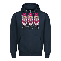 Navy Pink nutcrackers Zipper Hoodie - MaliasSmallBusiness