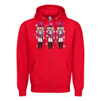 Red Pink nutcrackers Zipper Hoodie - MaliasSmallBusiness