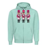 Seafoam Pink nutcrackers Zipper Hoodie - MaliasSmallBusiness