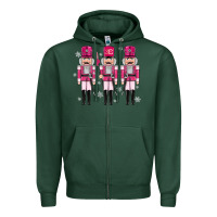 Sports Green Pink nutcrackers Zipper Hoodie - MaliasSmallBusiness