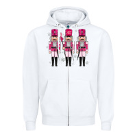 White Pink nutcrackers Zipper Hoodie - MaliasSmallBusiness