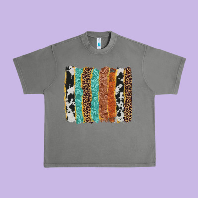 Western Brushstroke Urban Heavy Tee Designed By Adodesignshop