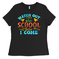 Black watch out pre school here i come Ladies Tee - texasbilliewilder