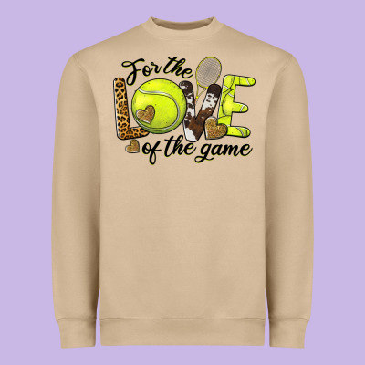For The Love Of The Game Tennis Heavyweight Sweatshirt Designed By Barkaloodesign