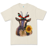 Bone sunflower aztec ribbon goat Premium Tee - RanaPortraitStore